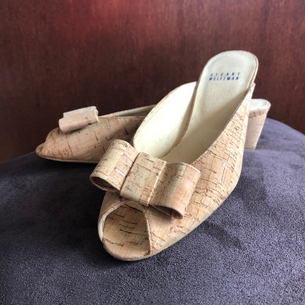 Stuart Weitzman Cork Slip-on Shoes